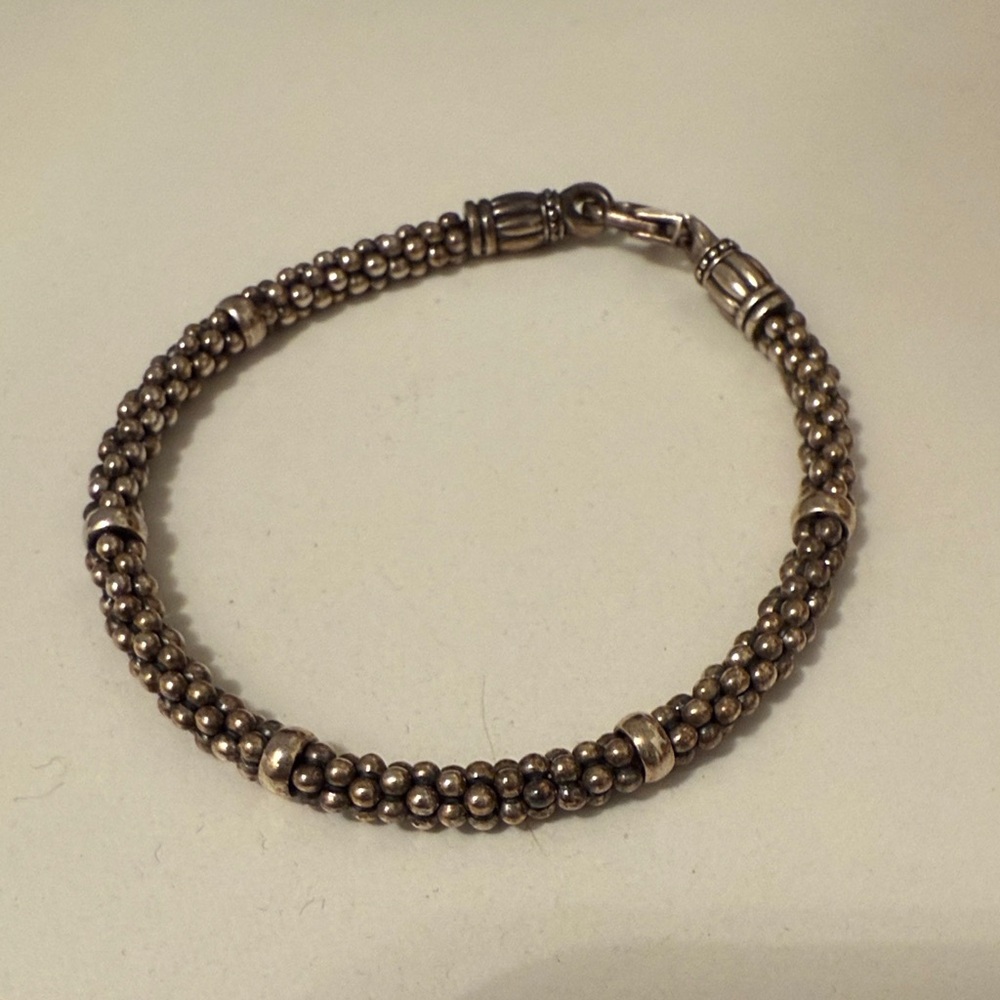 Lagos Elegant Silver Beaded Bracelet